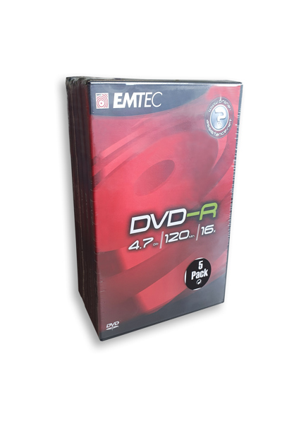 EMTEC DVD-R 4,7GB 16x - 5 Pack DVD-Box - 5 PACK DVD-BOX