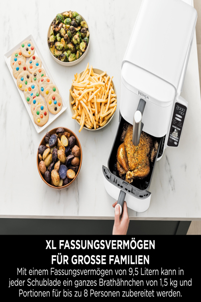 SharkNinja Ninja DoubleStack SL400EUWH - Hot air fryer - SL400EUWH
