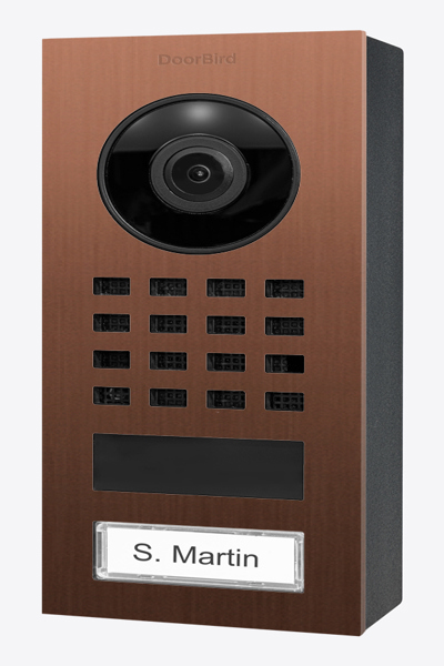 Doorbird D1101V, acier inoxydable V4A, bronze brossé, montage en saillie