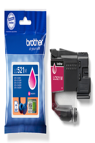 Brother Cartouche dÃ¢â‚¬â„¢encre Magenta capacite stand - LC521M