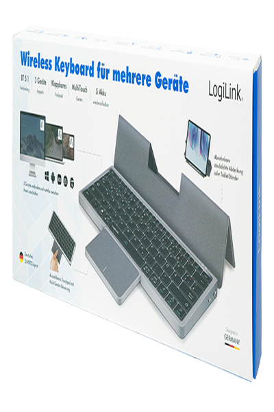 LogiLink Multi-Device-Tastatur BT 5.1 m. Trackpad - ID0214