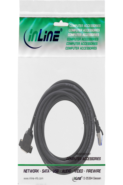 Câble patch InLine avec rallonge intégrée - S/FTP (PiMf) - Cat.6A - LSZH - cuivre - 10 m