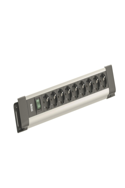 Bachmann CONNECTUS 9xCEE7/3 1xSchalter 2.0m CEE7/7 Grau
