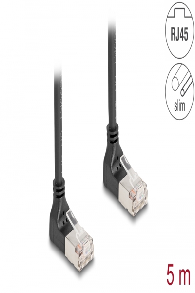 Câble patch Delock - RJ-45 (M) coudé vers le haut vers RJ-45 (M) coudé vers le haut