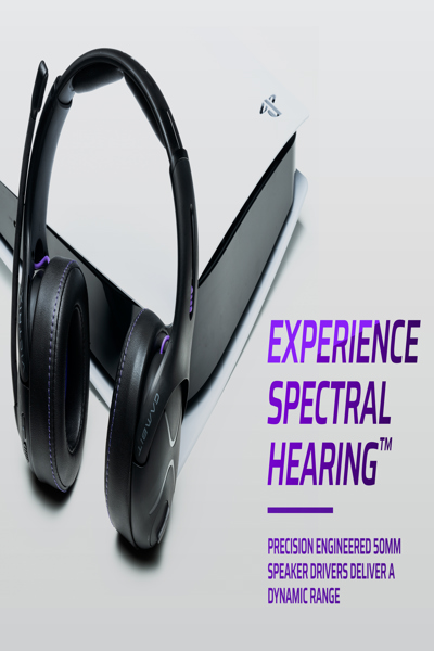 PDP Victrix Gambit Wireless Gaming Headset - Wired & Wireless - 20 - 20000 Hz - Gaming - 301 g - Headset - Black - Purple - 052-003-EU