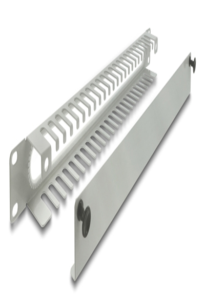 Delock 19" 1U Cable Management Panel with Opening Edge Protection - 67278