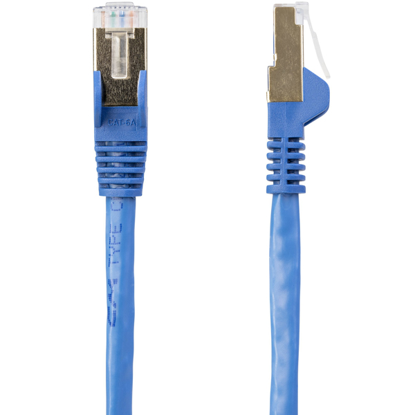 StarTech 6ASPAT5MBL CAT6a Patch Cable (5 m, Blue, RJ45 Snagless Connectors, CAT6a STP Cable, Copper Wire, Network Cable) - Patch Cable - RJ-45 (M) to RJ-45 (M) - 5 m - STP - CAT 6a - molded, no snags - blue - 6ASPAT5MBL
