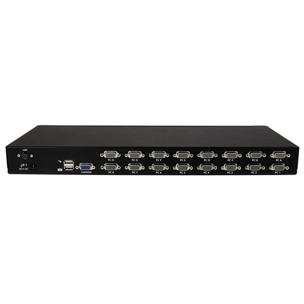 StarTech 16 Port 1U Rackmount USB KVM Switch Kit with OSD and Cables - 1920 x 1440 pixels - Black - SV1631DUSBUK