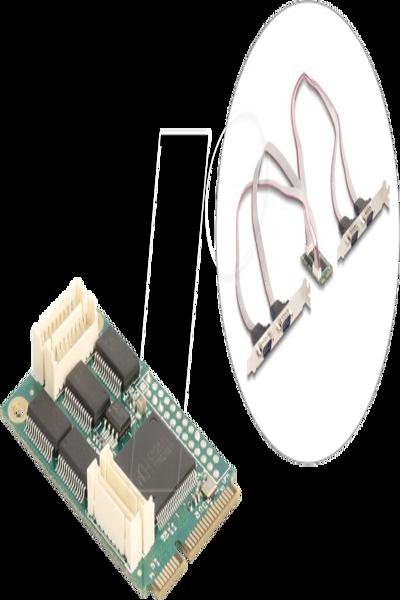 Adaptateur série Delock - Carte mini PCIe 1.2 Full Low Profile