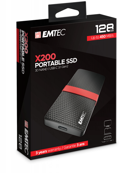 EMTEC SSD Power Plus X200 - SSD - 128GB - external (portable) - ECSSD128GX200