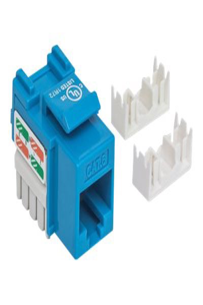 Intellinet Keystone-jack, Cat6, UTP, Punch-down, Blå - 210737