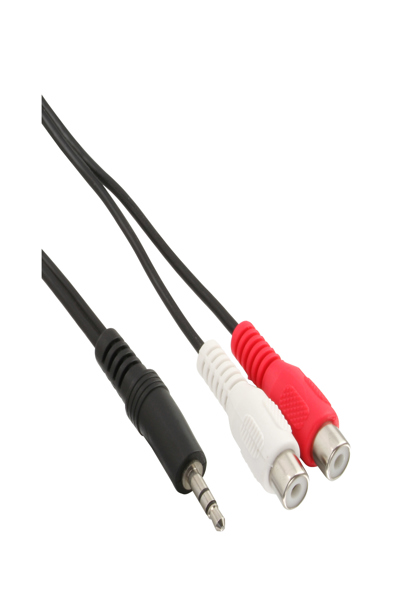 Câble audio en ligne 2x RCA femelle / 3,5 mm stéréo mâle 1 m