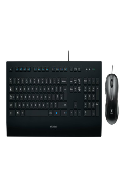 Logitech Keyboard K280e for Business - Full-size (100%) - Wired - USB - AZERTY - Black - 920-005210