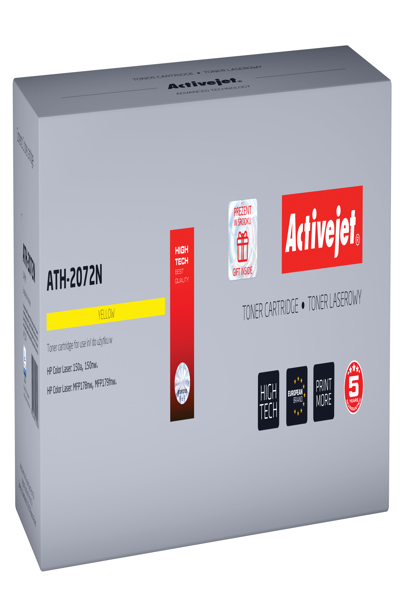Activejet ATH-2072N toner (replacement for HP 117A 2072A; Supreme; 700 pages; yellow) - 700 pages - Yellow - 1 pc(s)