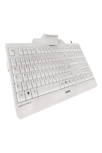 Cherry KC 1000 SC - Pleine taille (100 %) - Filaire - USB - AZERTY - Blanc