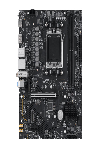 MSI Pro A620AM-G Evo WiFi AMD A620A Socket AM5 micro ATX - Motherboard - AMD Socket AM5 (Ryzen Zen4) - 7E96-001R