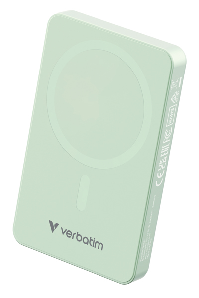 Verbatim Essential Power Bank magn.wirel. grÃƒÂ¼n 32228 - Rechargable Battery - 32228
