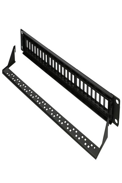 Panneau de brassage modulaire Extralink 24 ports UTP noir