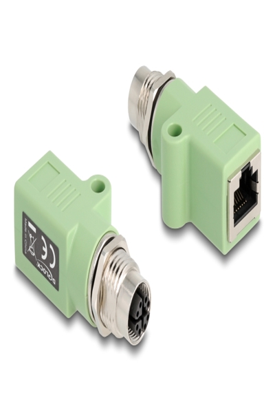Adaptateur réseau Delock - 8 broches M12-X (F) droit vers RJ-45 (F) droit