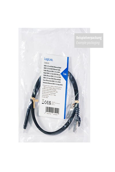 LogiLink CU0414 - Netzwerkadapter Kabel USB 3.2 Typ-C Gigabit Ethernet 5 m - Network Card - 1,000 Mbps - CU0414
