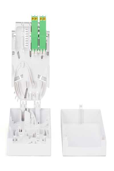 DIGITUS FTTH Enclosure with 2 x LC/APC DX shutter couplers - DN-931097