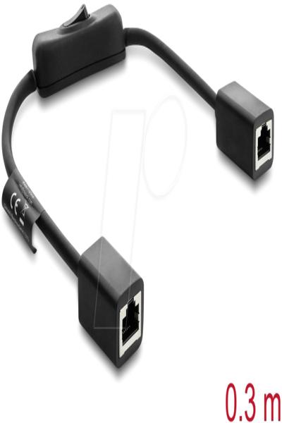Delock RJ45 Cable Socket with Switch Cat.6 F/UTP - Network Switching - Cable - Network