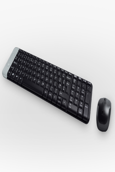 Logitech Wireless Combo MK220 - Full-size (100%) - Wireless - USB - Black - Mouse included - 920-003158