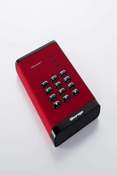 iStorage diskAshur3 HDD 256-bit 5TB - Red - IS-DA3-256-5000-R