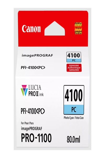Encre Canon photocyan 80 ml iPF PRO1100 6781C001AA - Originale - Cyan clair/photo