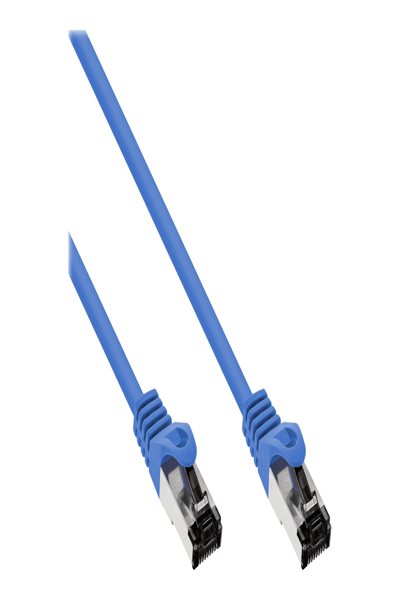 Câble de raccordement en ligne S/FTP Cat.8.1 bleu 0,3 m