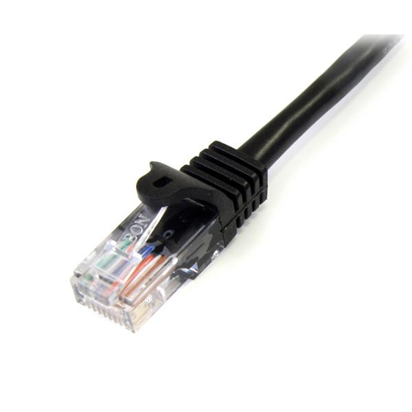 StarTech Cat5e Ethernet Patch Cable with Snagless RJ45 Connectors - 7 m - Black - 7 m - Cat5e - U/UTP (UTP) - RJ-45 - RJ-45 - Black - 45PAT7MBK