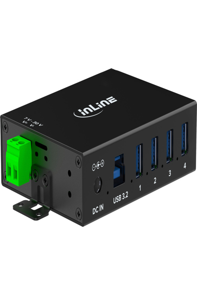 InLine 4-Port USB 3.2 Gen 1 Industrial Aluminum Hub