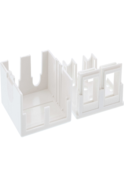 Boîtier de montage en surface InLine pour Keystone 2x RJ45 - blanc