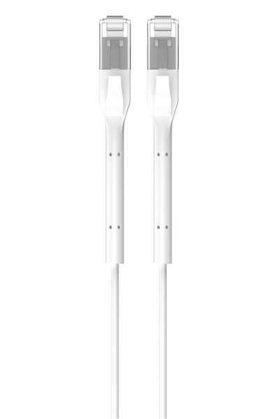Câble de raccordement blanc Cat.6a U/FTP Extralink de 2 m