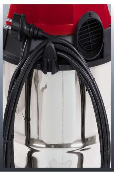 Einhell TC-VC 1930 S - Dry&Wet - Black - Grey - Red - 30L - 19 kPa - 2342188