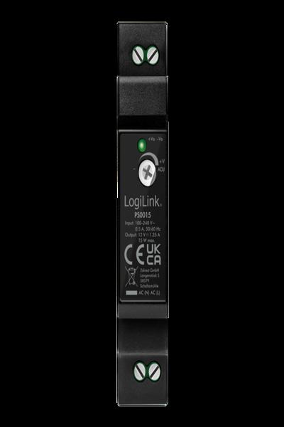 LogiLink DIN Rail Power Supply Black - PS0015