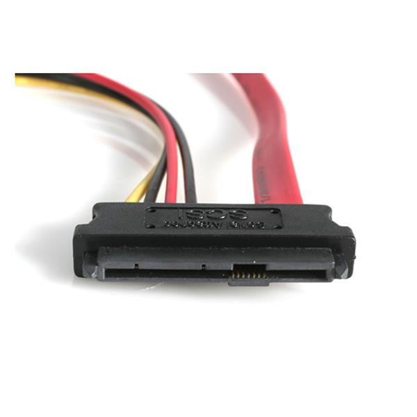 StarTech SAS to SATA Slimline Cable - SAS SATA SFF-8482 with IDE power cable - 1 x SATA (7pin) 1 x SFF-8482 (29pin) 1 x LP4 (male) - SATA / SAS cable - 46 cm - SAS729PW18
