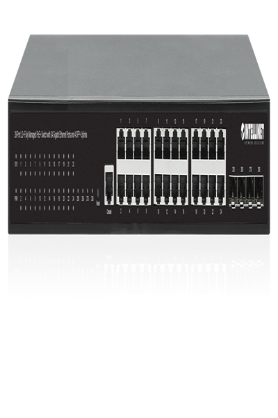 Commutateur géré Intellinet 28-P PoE+ 4x10GbE 450W - Commutateur - 1 Gbit/s