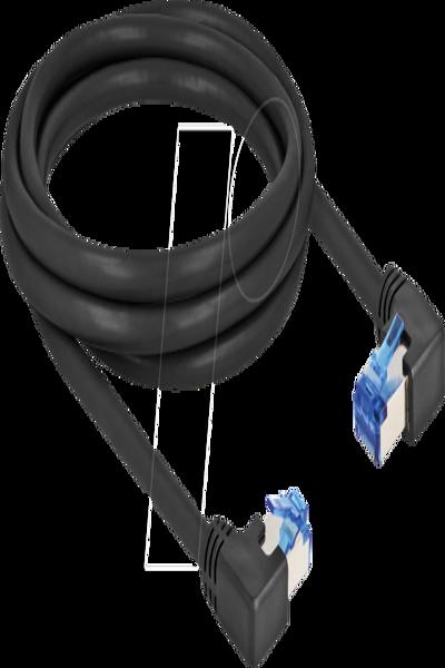 Delock Patch cable - RJ-45 (M) right-angled to RJ-45 (M) left-angled - 80465