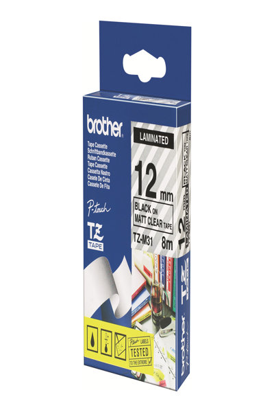 Brother TZM31 - Matte - black on clear - TZ-M31