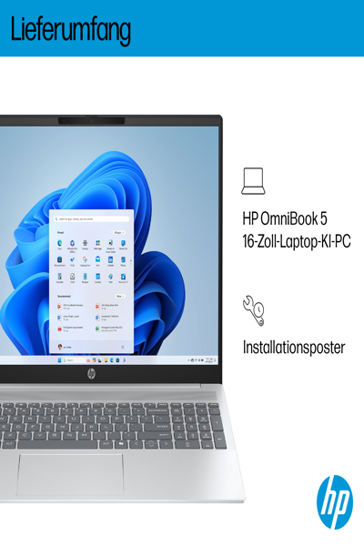 HP OMNIBOOK 5 LAPTOPAI 16-AF1154NG CORE ULTRA 5 NOTEBOOK - BZ8A1EA#ABD