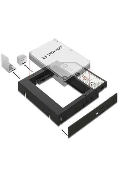 Adaptateur de baie de stockage Delock - 2,5"