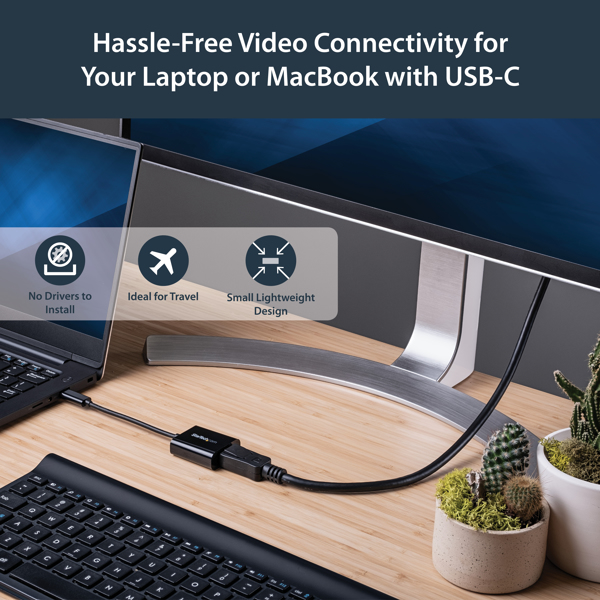 StarTech USB C to DisplayPort Adapter 4K 60Hz, USB Type-C to DP 1.4 Monitor Video Converter (DP Alt Mode), Thunderbolt 3 Compatible, Limited Stock, see similar item CDP2DP14B - DisplayPort adapter - USB-C to DisplayPort - 14 cm - CDP2DP