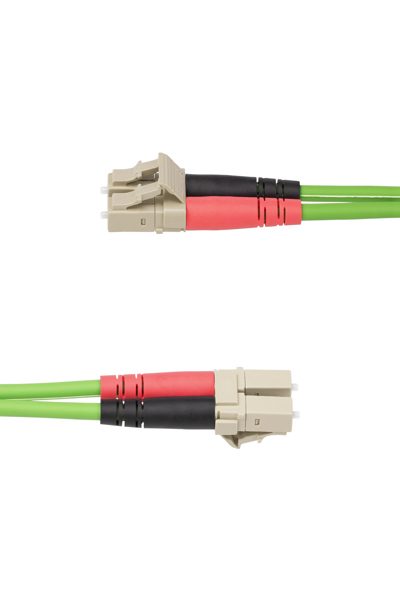 StarTech.com 25m (82ft) LC to LC (UPC) OM5 Multimode Fiber Optic Cable, 50/125µm Duplex LOMMF Zipcord, VCSEL, 40G/100G, Bend Insensitive, Low Insertion Loss, LSZH Fiber Patch Cord - LCLCL-25M-OM5-FIBER