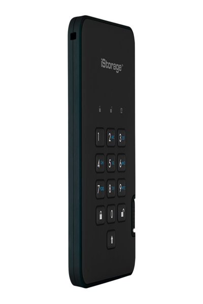 iStorage diskAshur2 256-bit 4TB USB 3.2 secure encrypted solid-state drive - Black IS-DA2-256-SSD-4000-B - 4 TB - USB Type-A - 3.2 Gen 1 (3.1 Gen 1) - 362 MB/s - 5 GT/s - Black - IS-DA2-256-SSD-4000-B