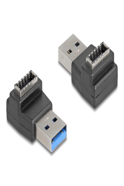 Delock Adapter USB 10 Gbps Typ-A Stecker zu Typ-E Key A Buchse schwarz - Adapter - 67236