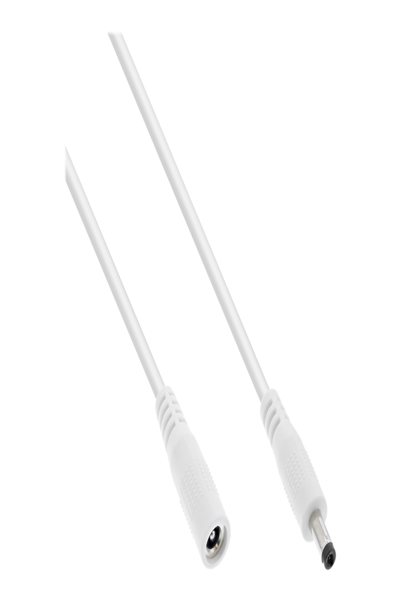 Rallonge CC InLine - CC mâle/femelle 4,0 x 1,7 mm - AWG 18 - blanc 0,5 m