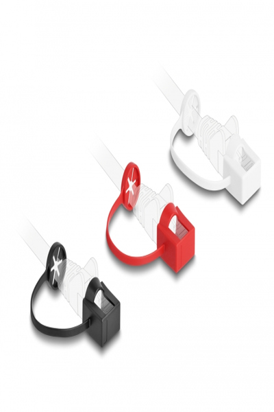 Delock Dammskydd - svart, vit, röd (50-pack) - 66973