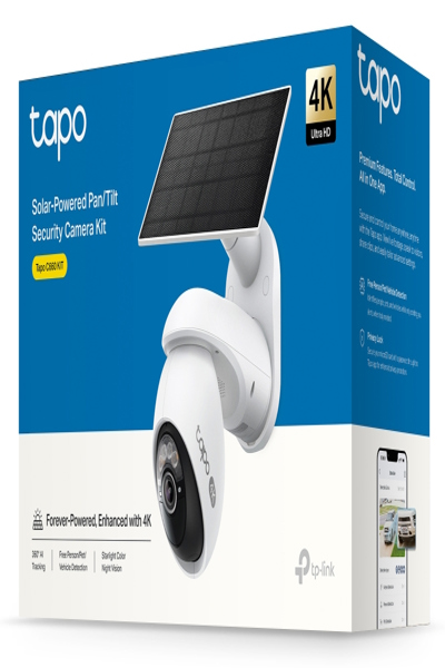 TP-LINK Tapo Solar-Powered Pan Tilt Outdoor Camera Kit - TAPO C660 KIT