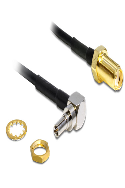 Adaptateur Delock CRC-9 prise 90° > prise SMA